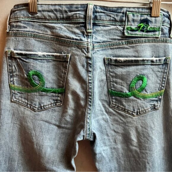 Seven 7 Jeans Flare Harmony denim Sz 26 - Picture 5 of 11